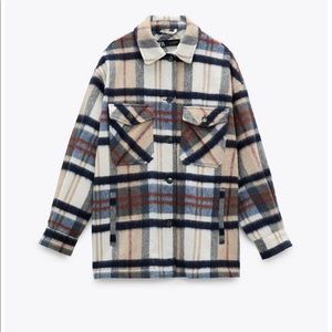 Zara plaid wool shacket